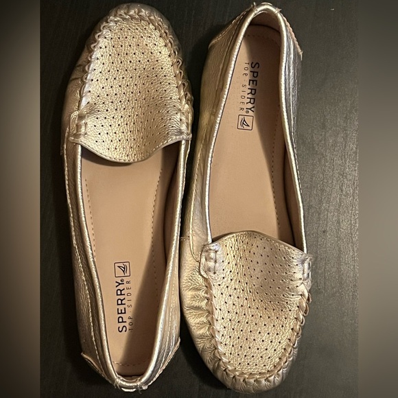 Sperry Top Sider Women's Georgia Loafers Metallic Gold - Picture 10 of 14